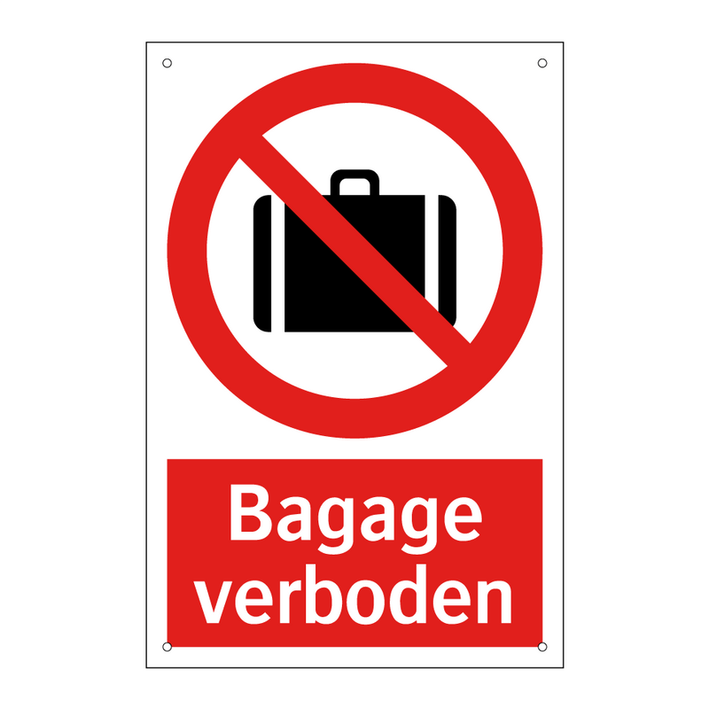 Bagage verboden