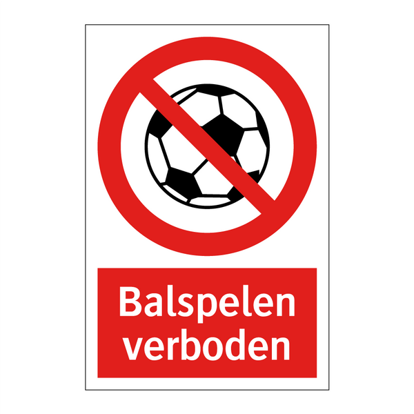 Balspelen verboden