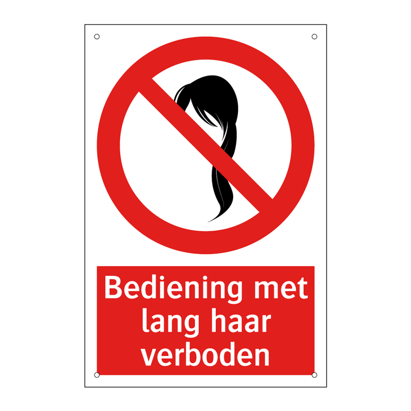 Bediening met lang haar verboden