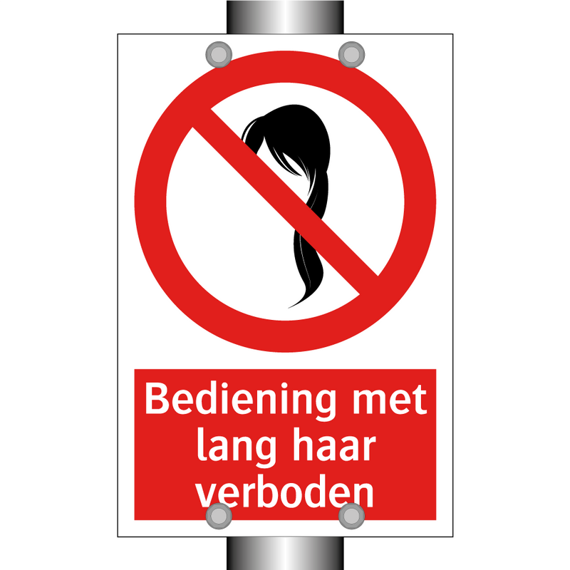 Bediening met lang haar verboden