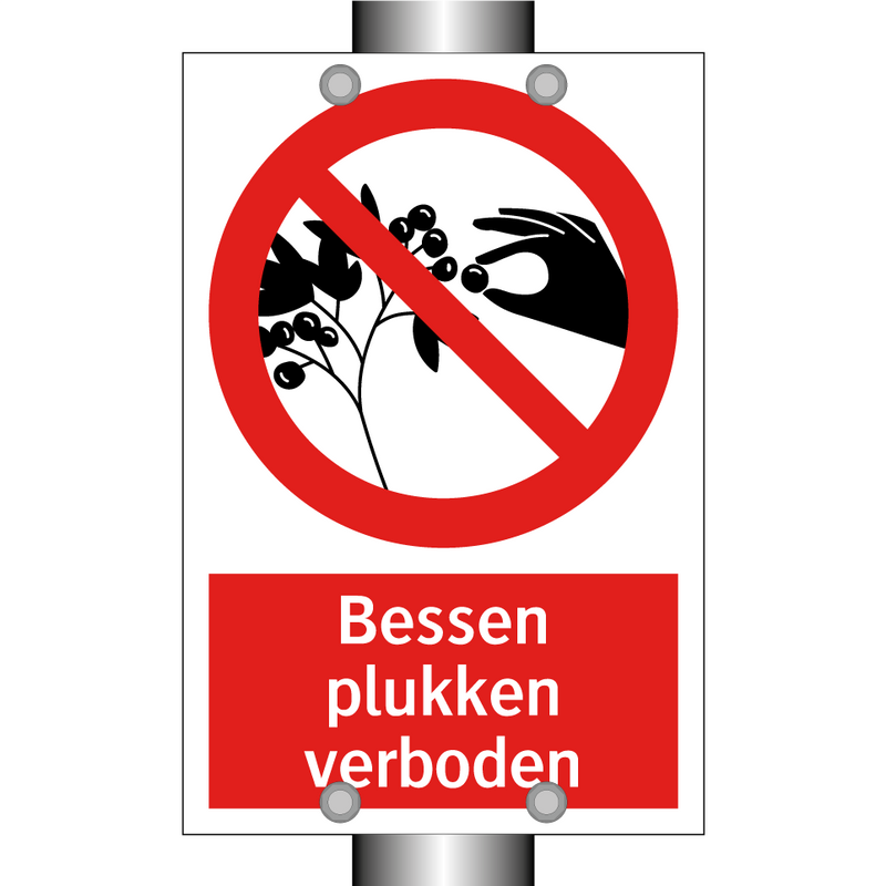 Bessen plukken verboden