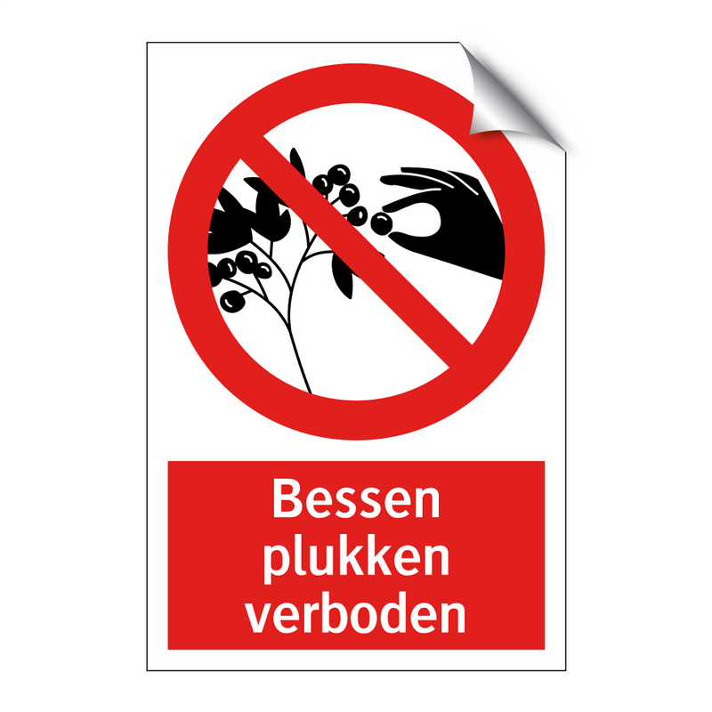 Bessen plukken verboden