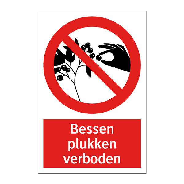 Bessen plukken verboden