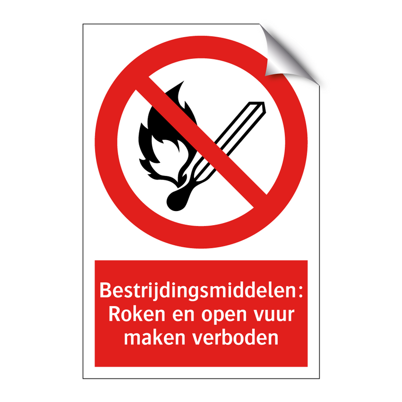 Bestrijdingsmiddelen: Roken en open vuur maken verboden