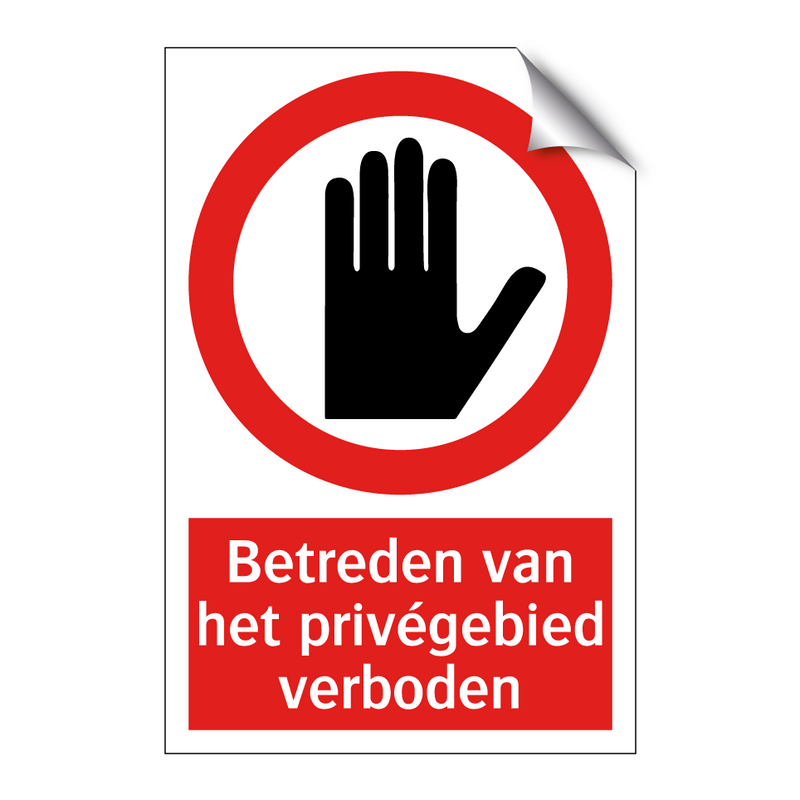 Betreden van het privégebied verboden