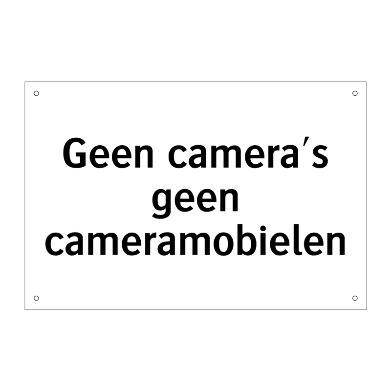 Geen camera's geen cameramobielen