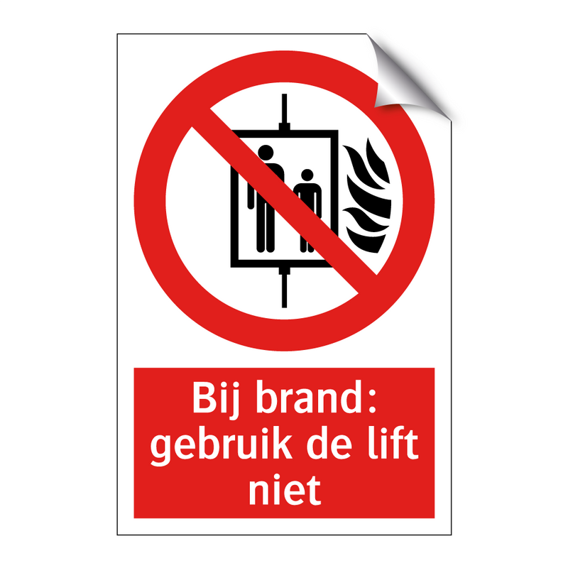 Bij brand: gebruik de lift niet