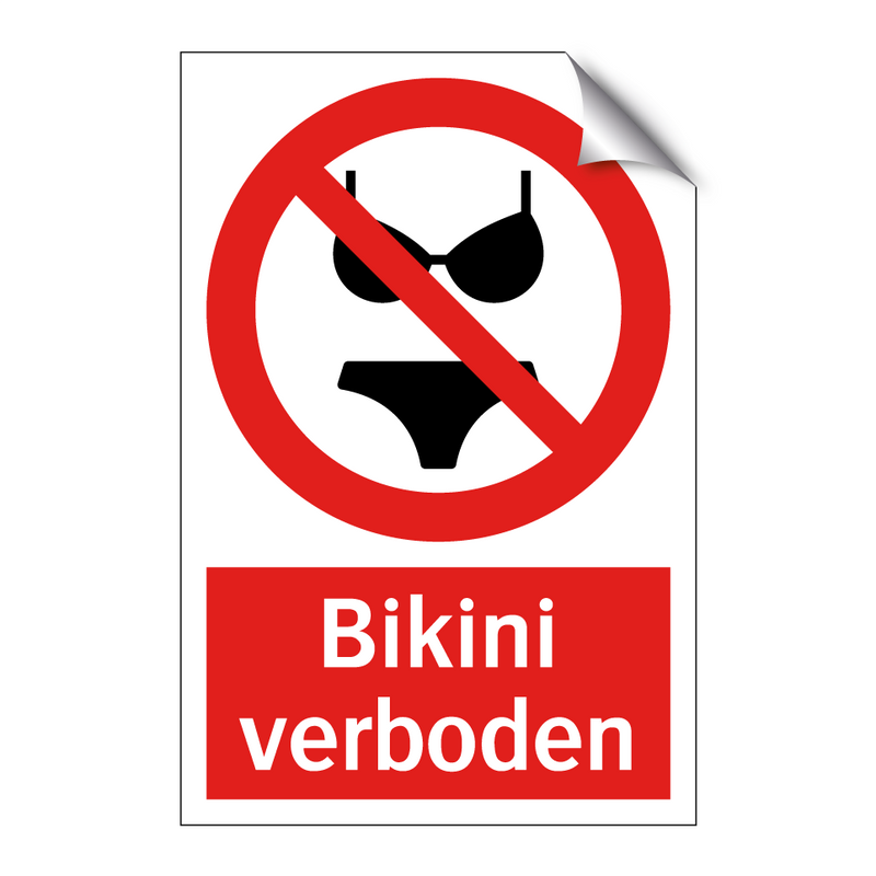 Bikini verboden