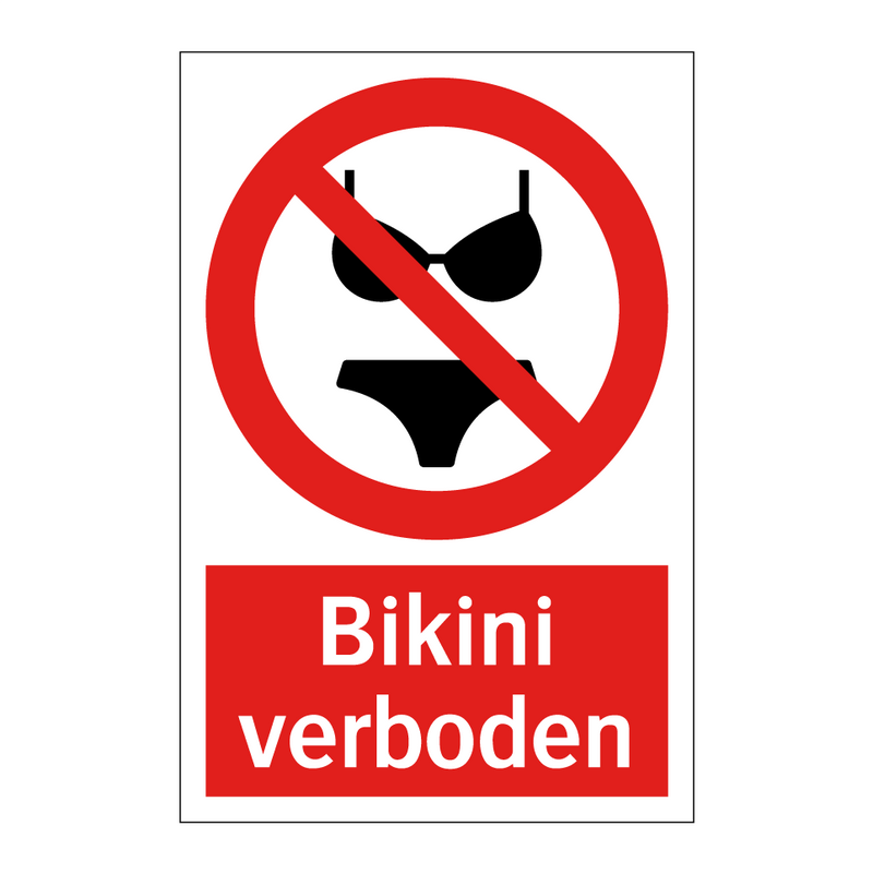 Bikini verboden