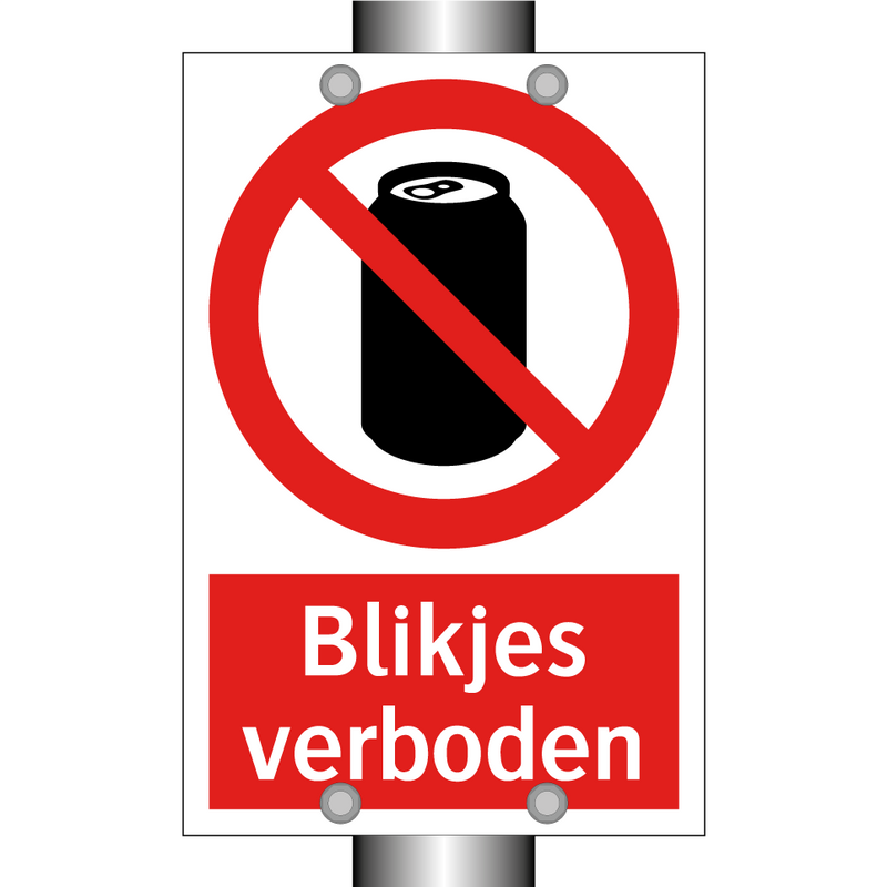 Blikjes verboden