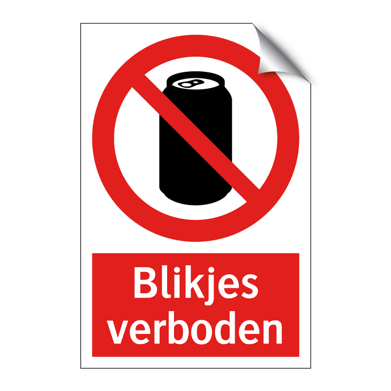 Blikjes verboden