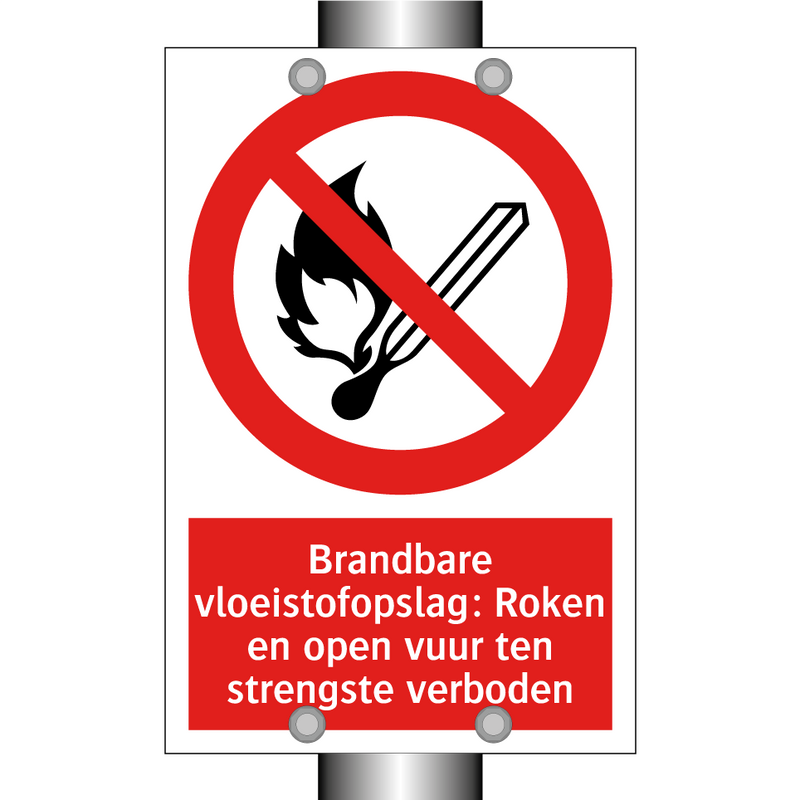 Brandbare vloeistofopslag: Roken en open vuur ten strengste verboden