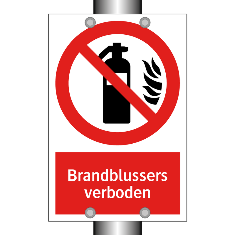 Brandblussers verboden