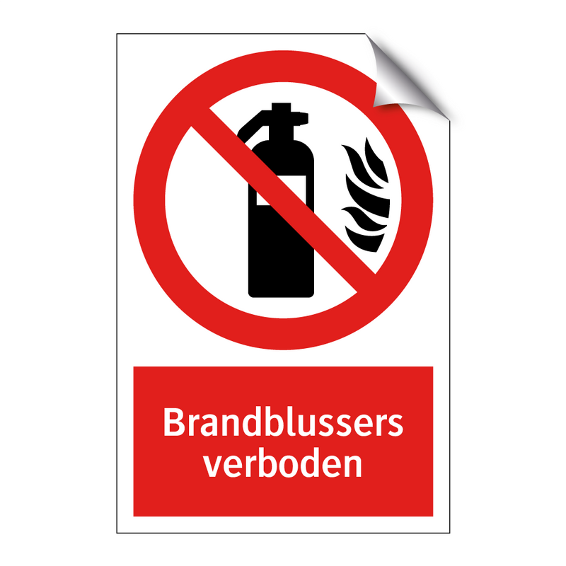 Brandblussers verboden