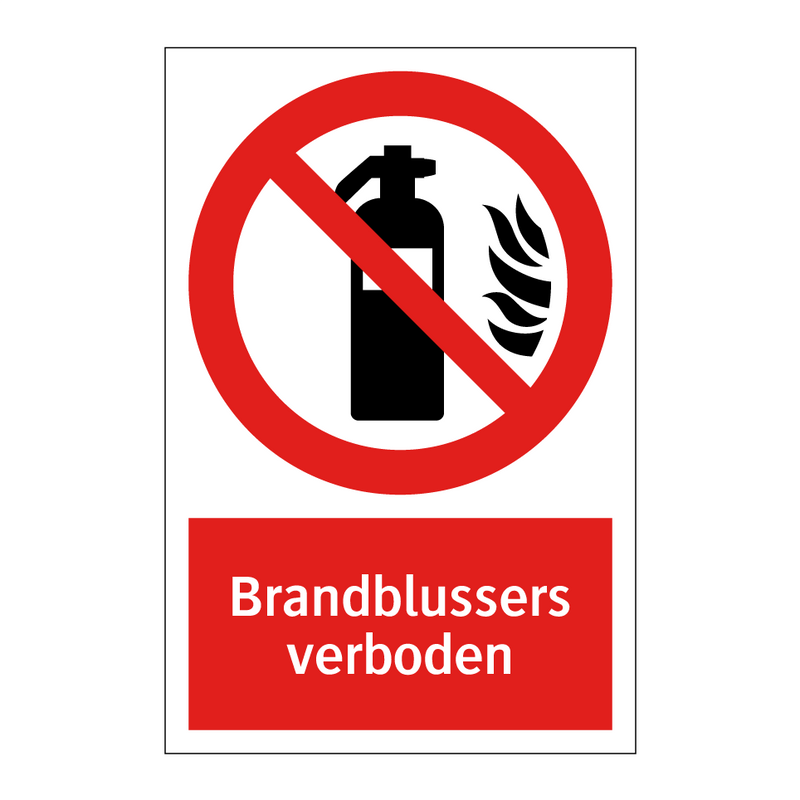 Brandblussers verboden