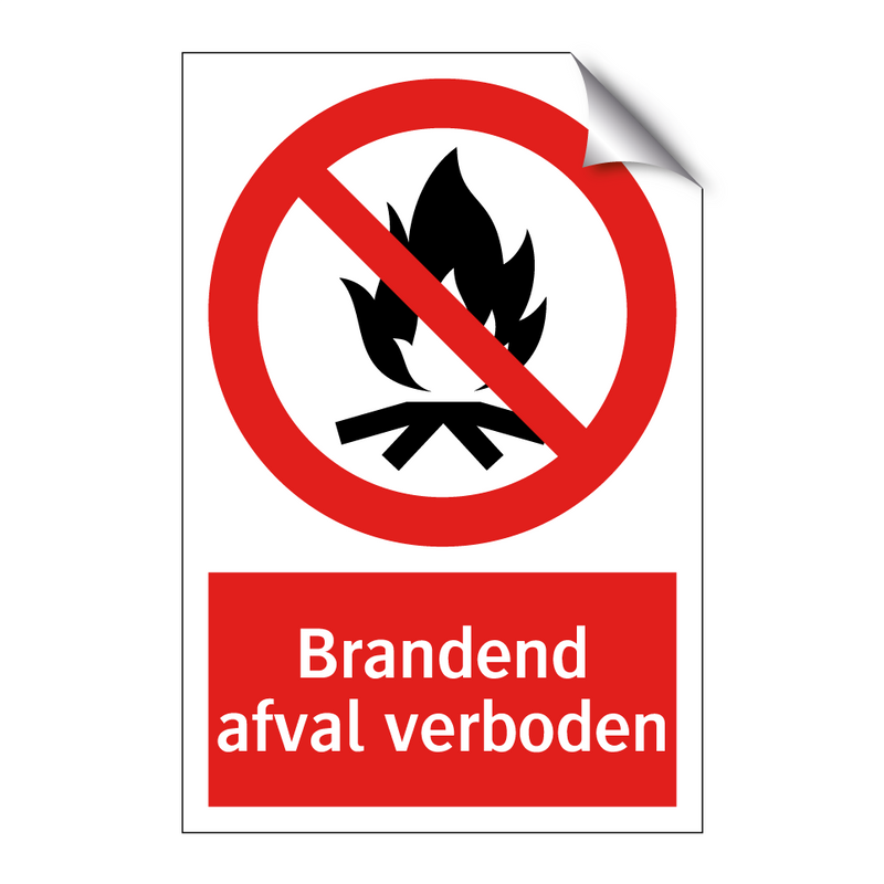 Brandend afval verboden