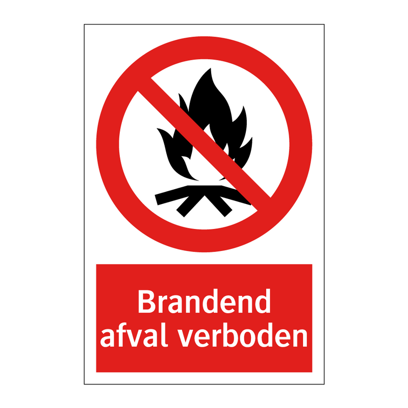 Brandend afval verboden