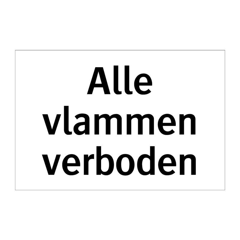 Alle vlammen verboden