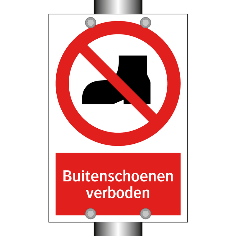 Buitenschoenen verboden