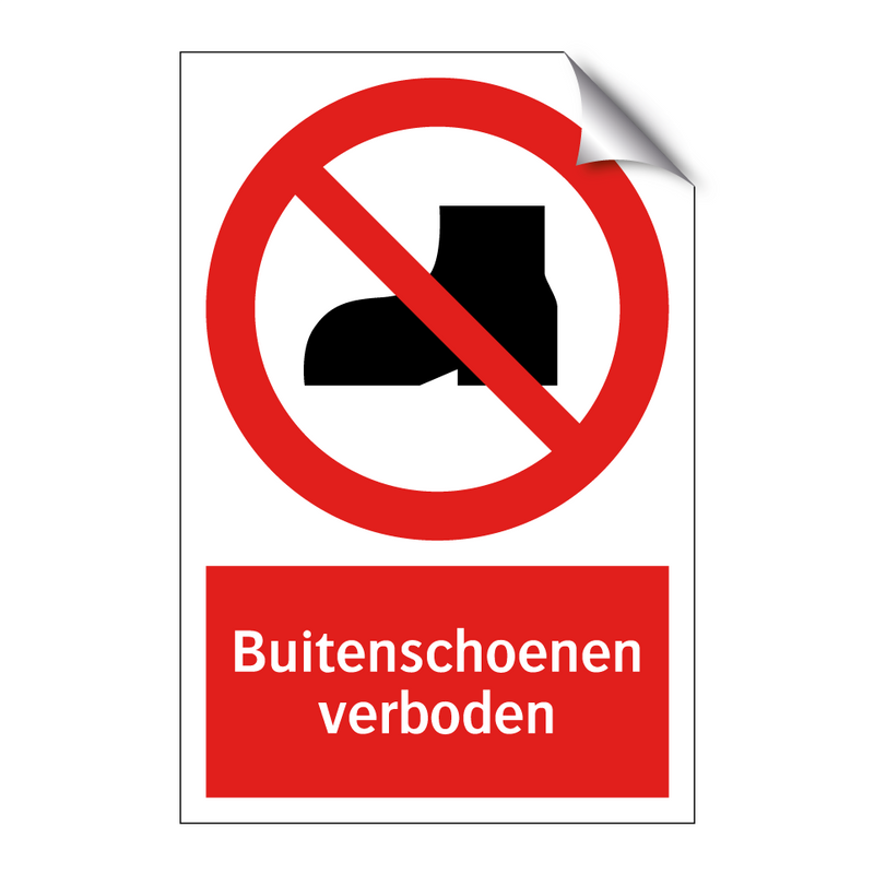 Buitenschoenen verboden