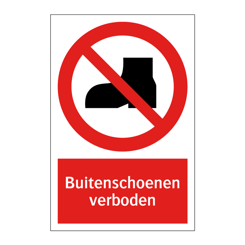 Buitenschoenen verboden