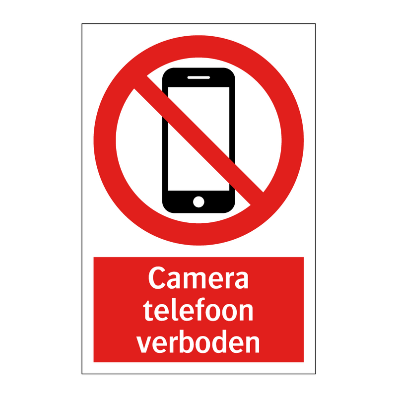 Camera telefoon verboden