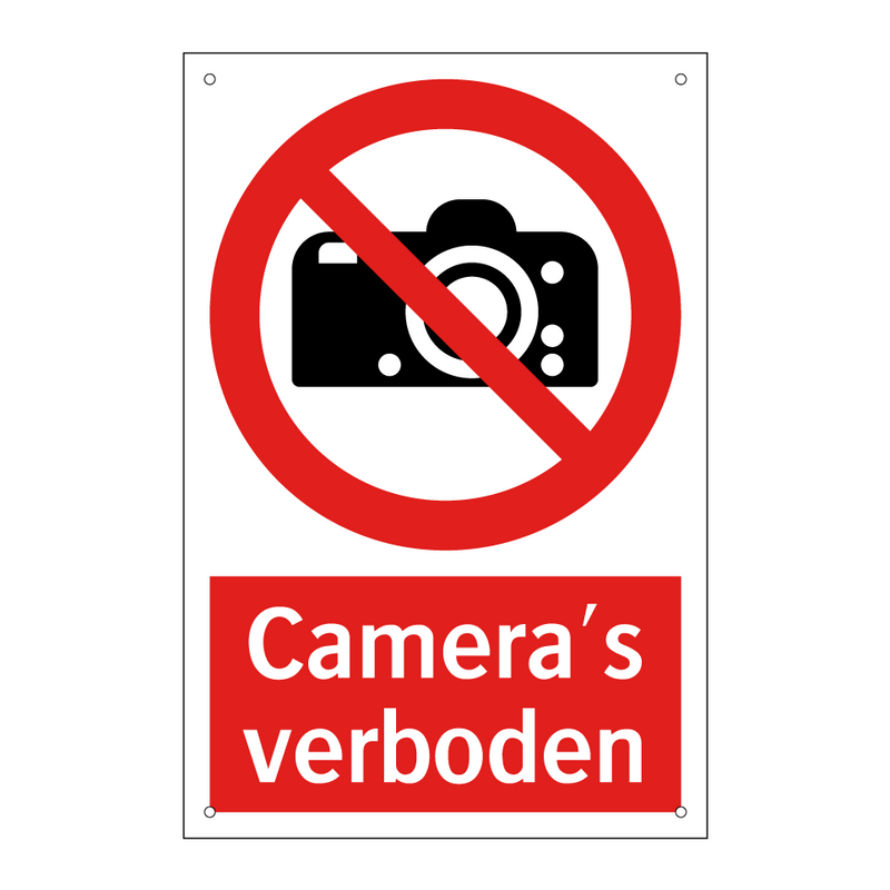 Camera's verboden