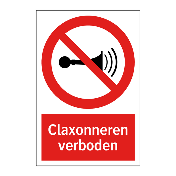 Claxonneren verboden