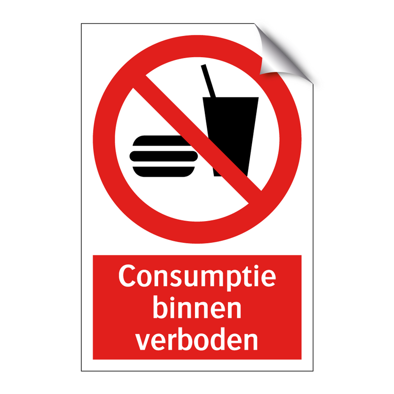 Consumptie binnen verboden