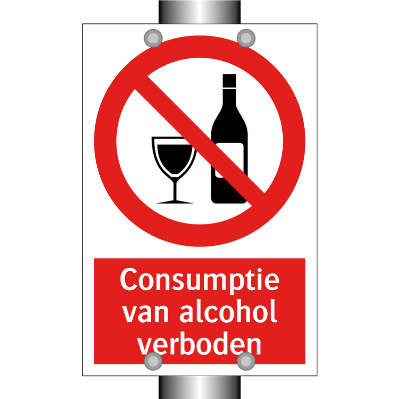 Consumptie van alcohol verboden