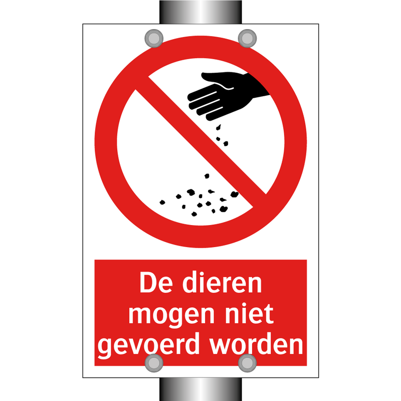 De dieren mogen niet gevoerd worden