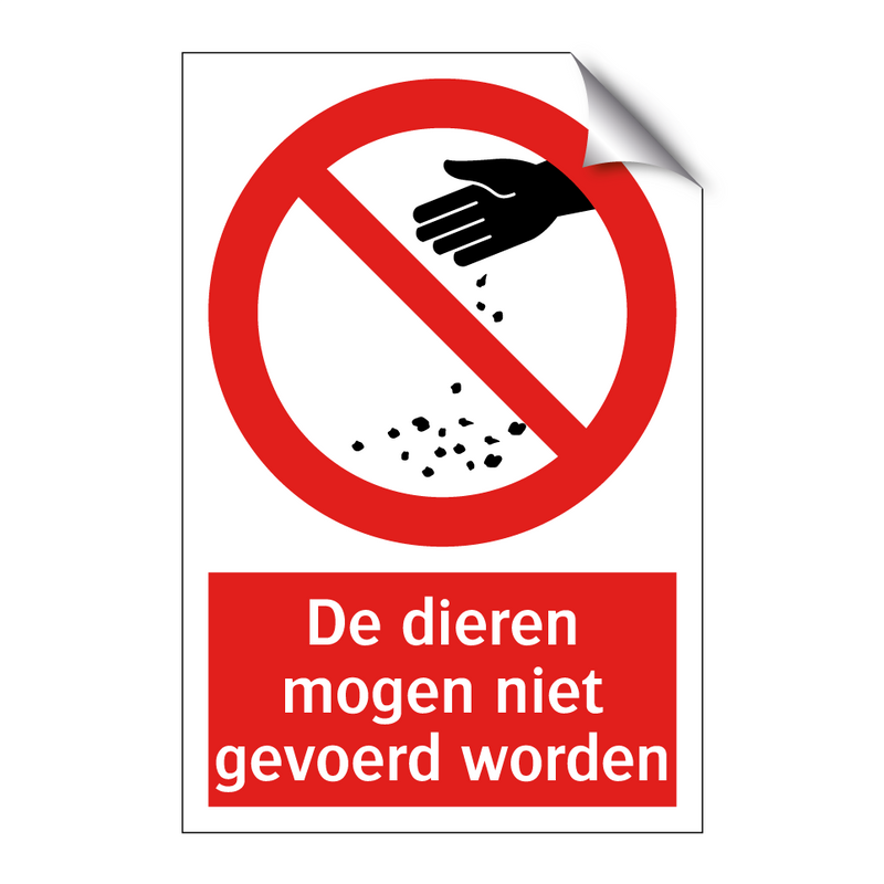 De dieren mogen niet gevoerd worden