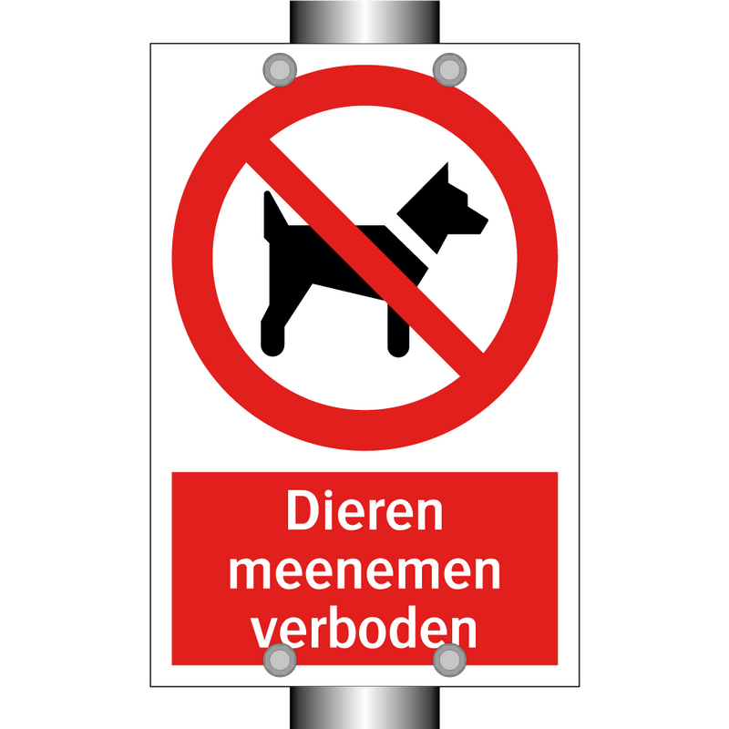 Dieren meenemen verboden