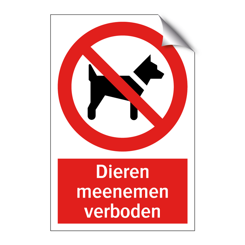 Dieren meenemen verboden