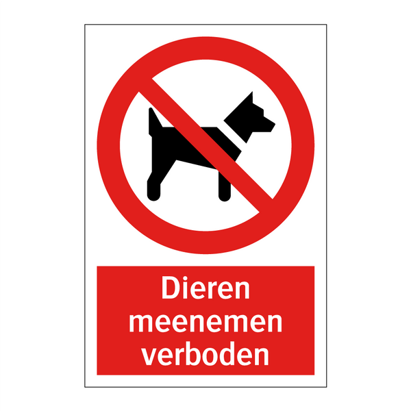 Dieren meenemen verboden