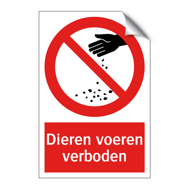 Dieren voeren verboden