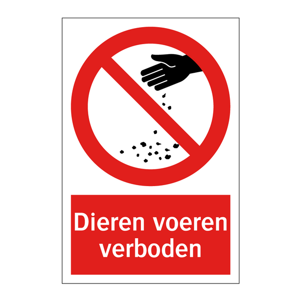 Dieren voeren verboden