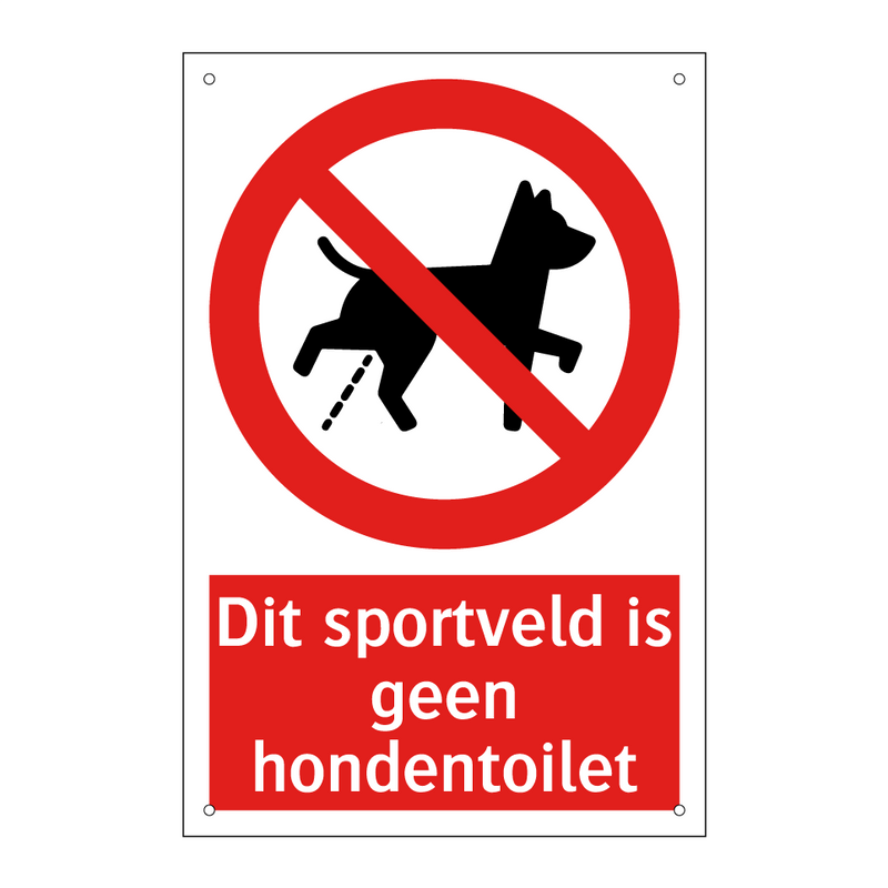 Dit sportveld is geen hondentoilet