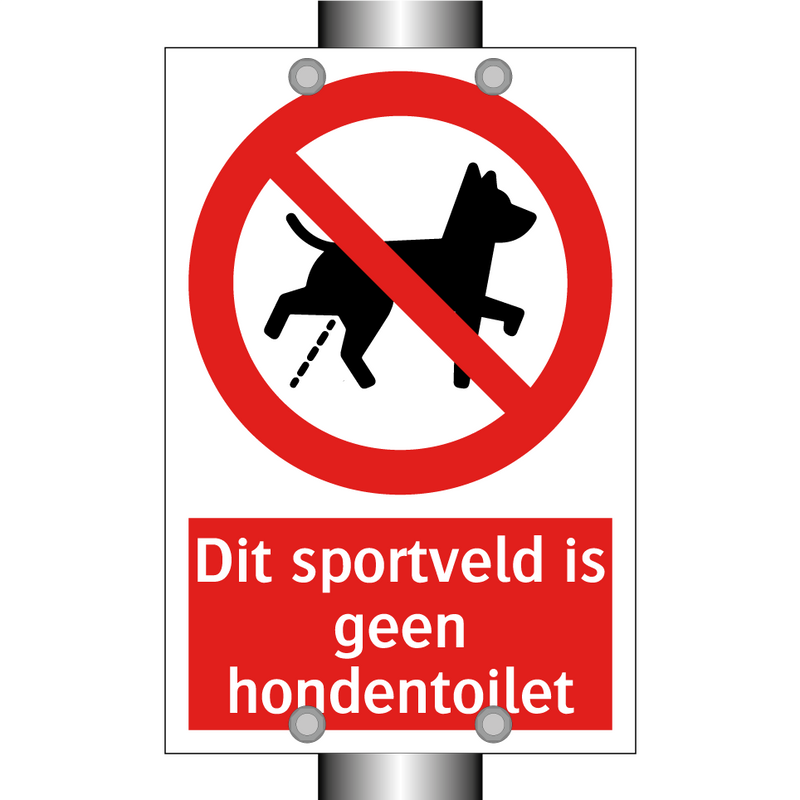 Dit sportveld is geen hondentoilet