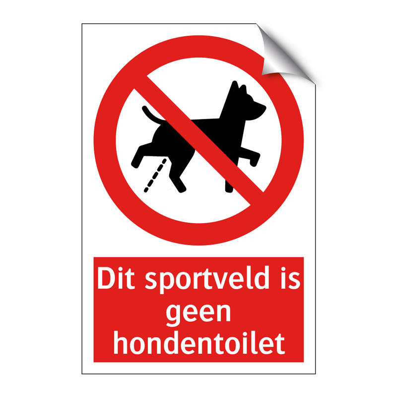 Dit sportveld is geen hondentoilet