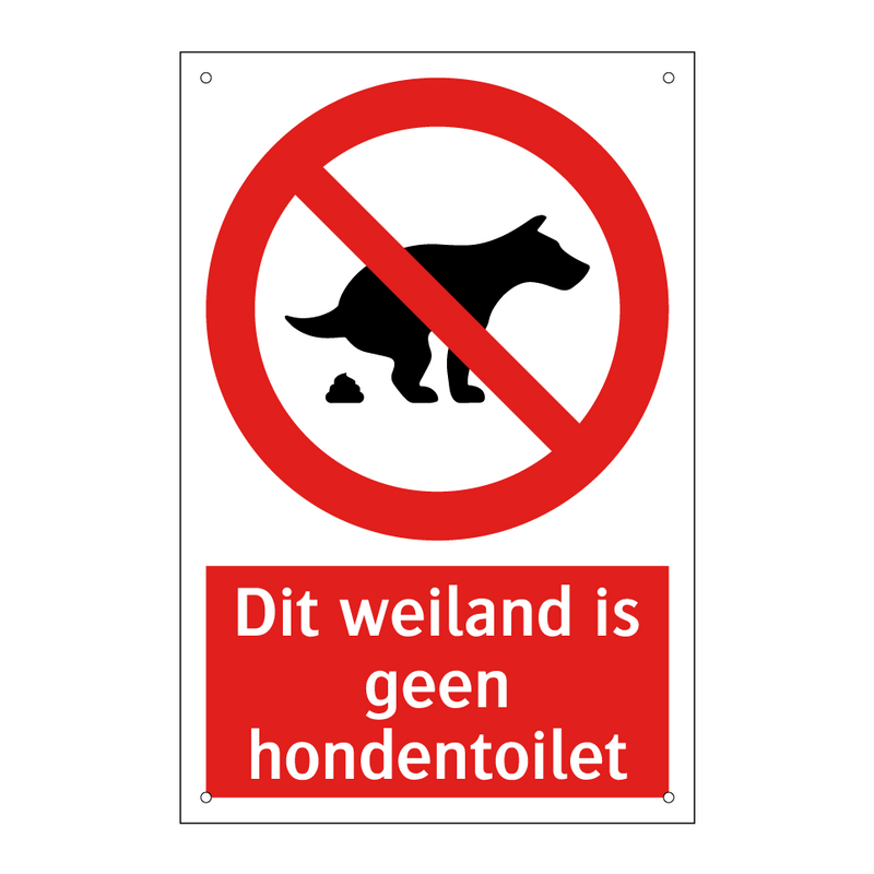 Dit weiland is geen hondentoilet