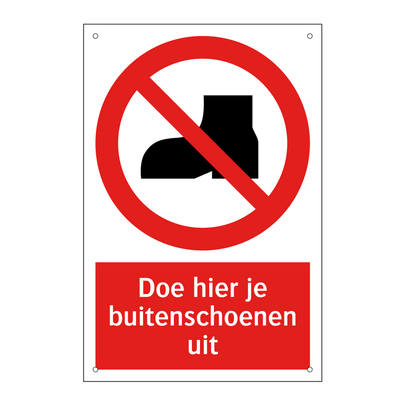 Doe hier je buitenschoenen uit