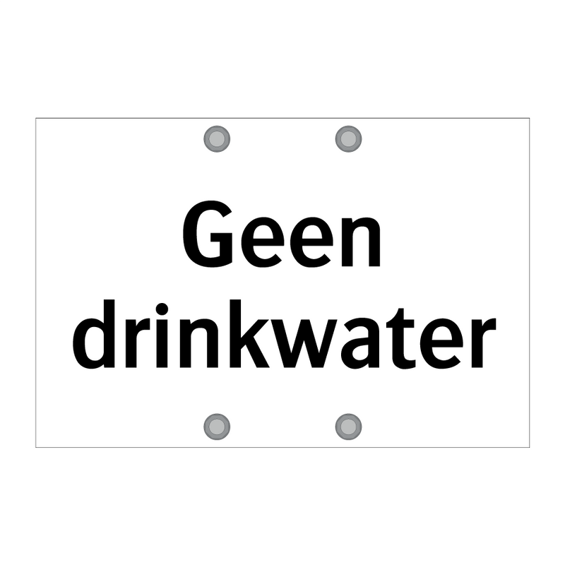 Geen drinkwater