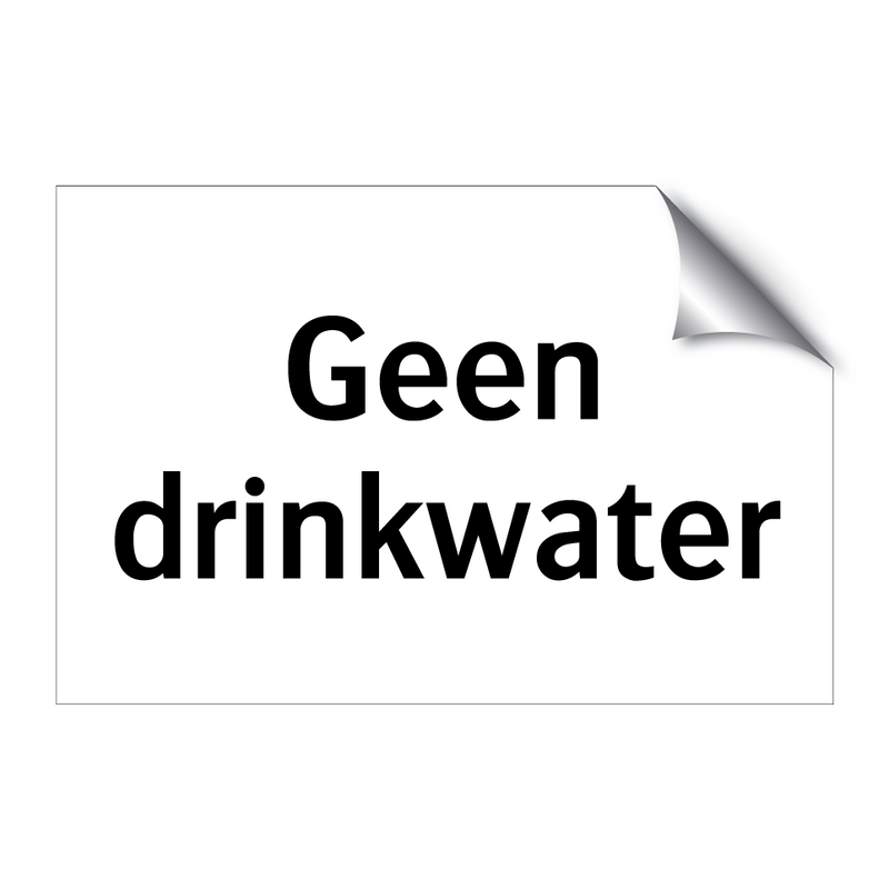 Geen drinkwater