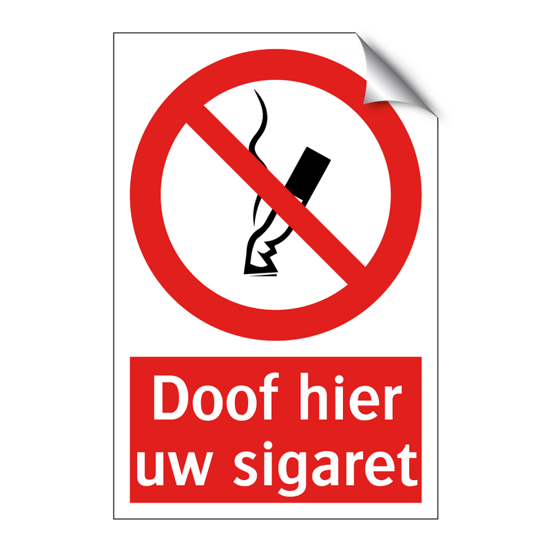 Doof hier uw sigaret