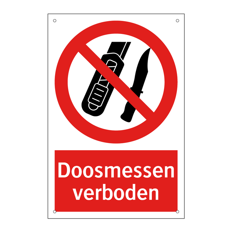 Doosmessen verboden