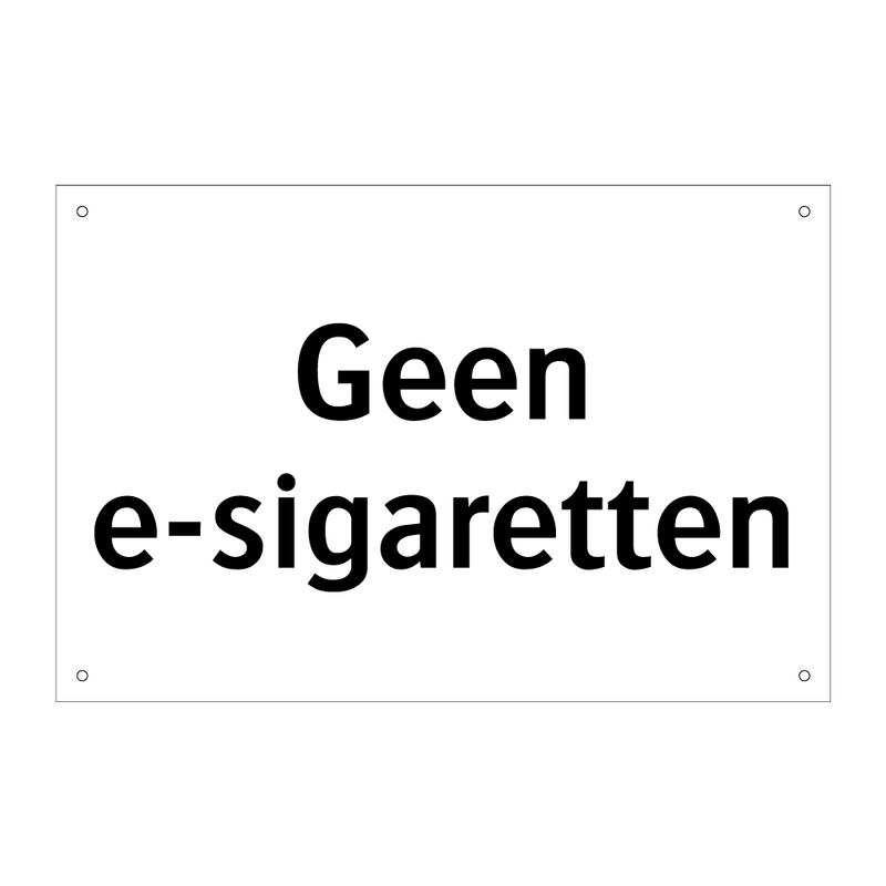 Geen e-sigaretten