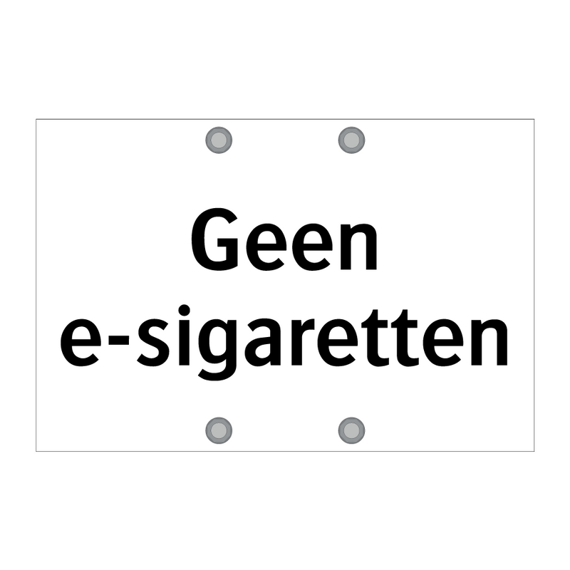 Geen e-sigaretten