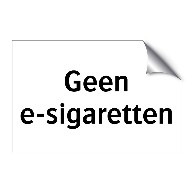 Geen e-sigaretten