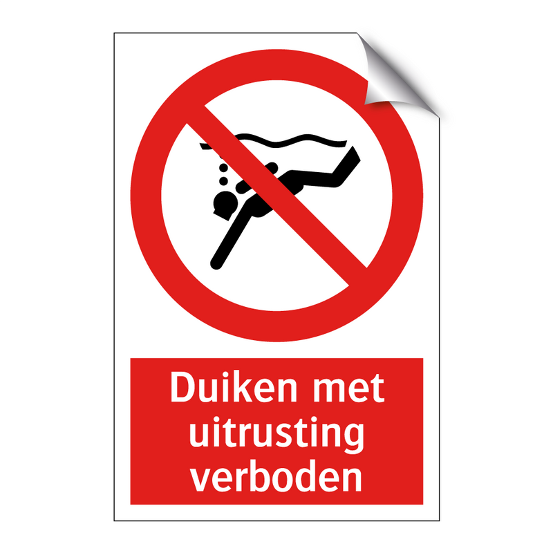 Duiken met uitrusting verboden